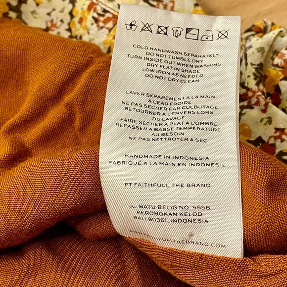 FAITHFULL THE BRAND Viola Edelyn Jennifer Lawrence Floral Mini Babydoll Dress 2 - Picture 8 of 10